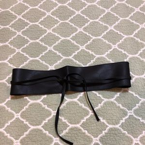 COPY - COPY - New black soft bow knot faux waist leather belt